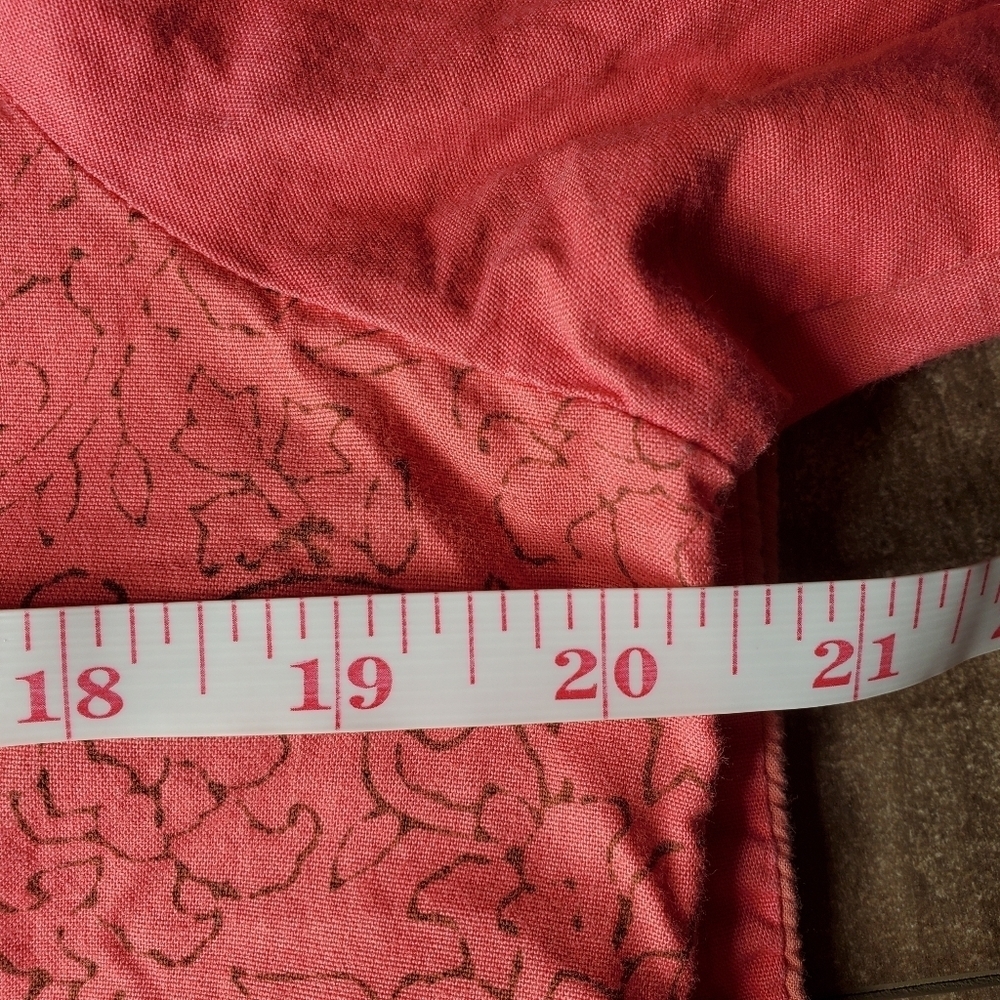 Beechtree Pret Kurta Pink with Brown Floral Print and Embroidered Flowers EUC - Picture 5 of 17
